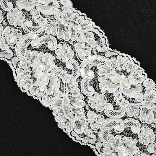 Fabricant de dentelle brodée de paillettes